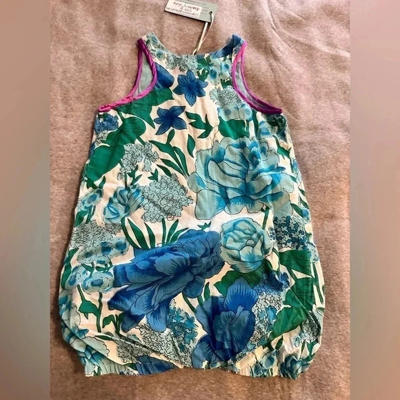 NWT Cupcakes and Pastries kids blue floral bubble dress size 6 - Picture 3 of 4